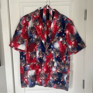 Cat American Short Sleeved Suit Jacket, Tie & Shorts